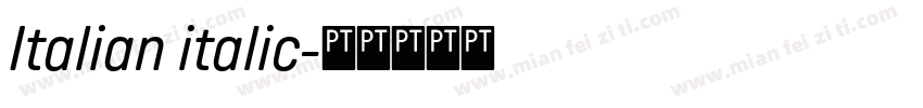 Italian italic字体转换